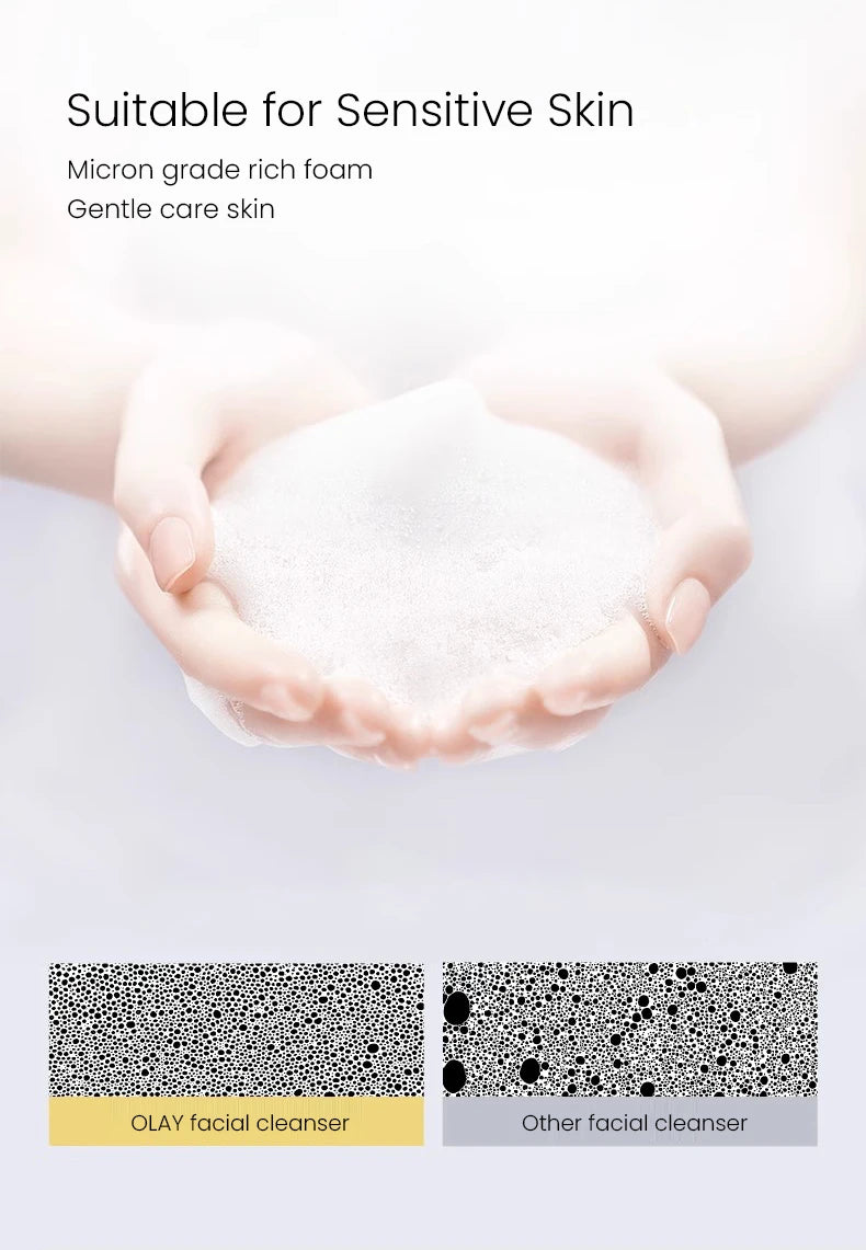 OLAY Face Cleanser Dense Foam Gentle Skin Care with Amino Acid Deep Clean Skin - Clikcy