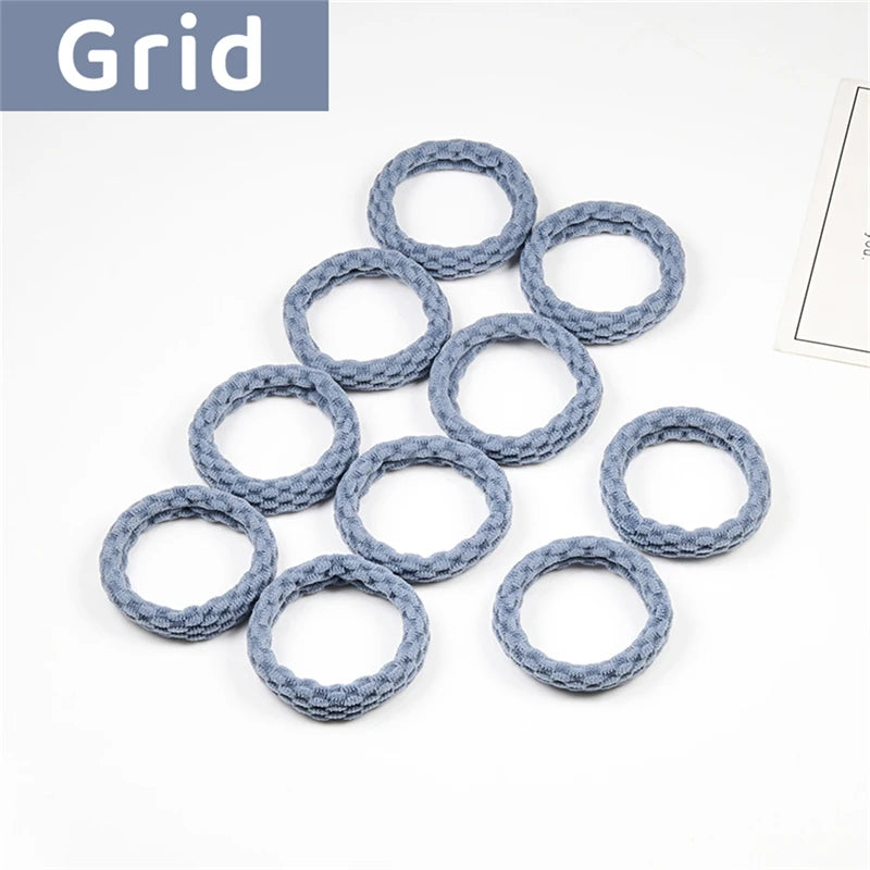 10PCS Women Girls Simple Basic Elastic Hair Bands Ties Scrunchie Ponytail Holder Rubber Bands Fashion Headband Hair Accessories