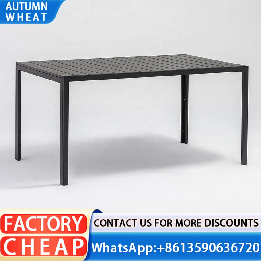 Picnic Beach Table 8pcs Set Hotel Pool Outdoor Furniture Chairs Table Umbrella - Clikcy