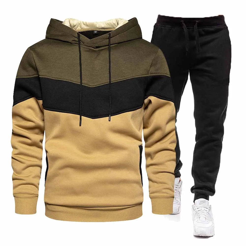 2024 Fashion Men's Tracksuit Sets Hoodie and Pants Women Solid Color Hooded Pullover+Pants Suit Casual Sportswear Sets Male - Clikcy