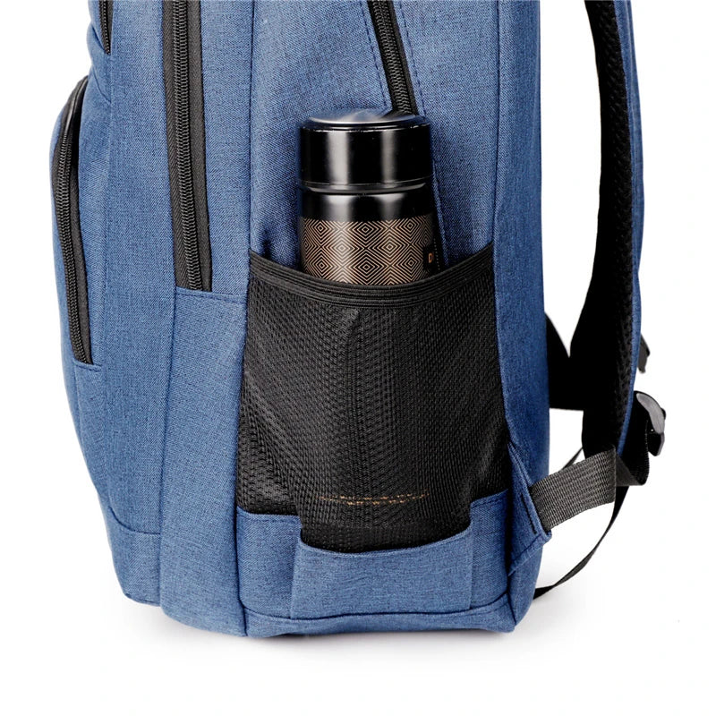 Ins Korean Version of Solid Color Simple Fashion Backpack Men's New Male and Female Leisure Middle School Backpack Tide - Clikcy