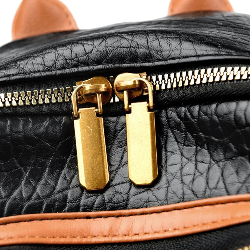 Fashion Women Backpack Designer Pu Leather Travel Back Pack Casual Shoulder Bag High Quality School Bags for Teenagers Girls Sac - Clikcy