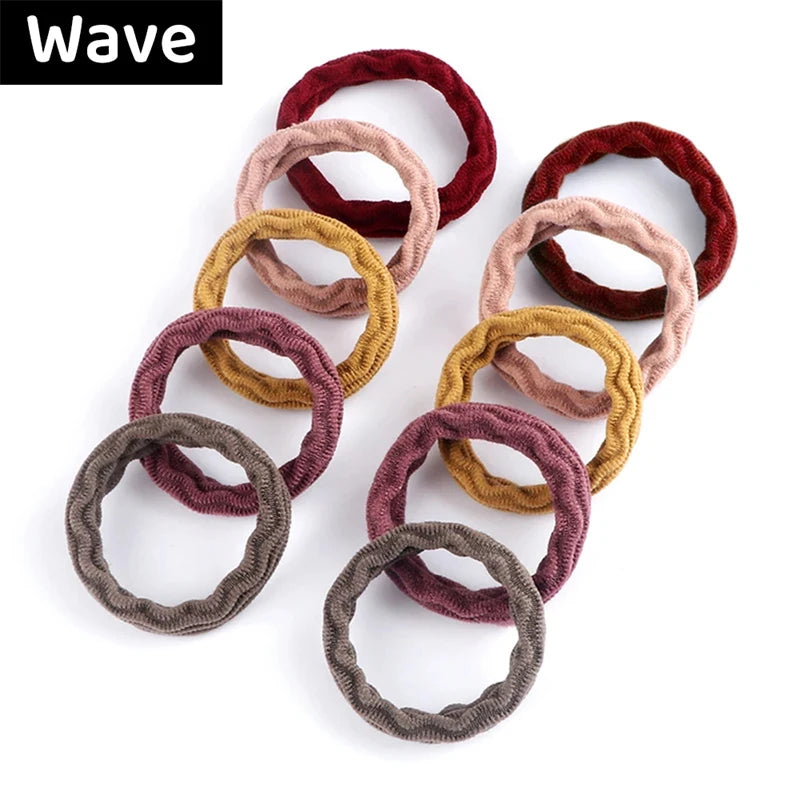 10PCS Women Girls Simple Basic Elastic Hair Bands Ties Scrunchie Ponytail Holder Rubber Bands Fashion Headband Hair Accessories