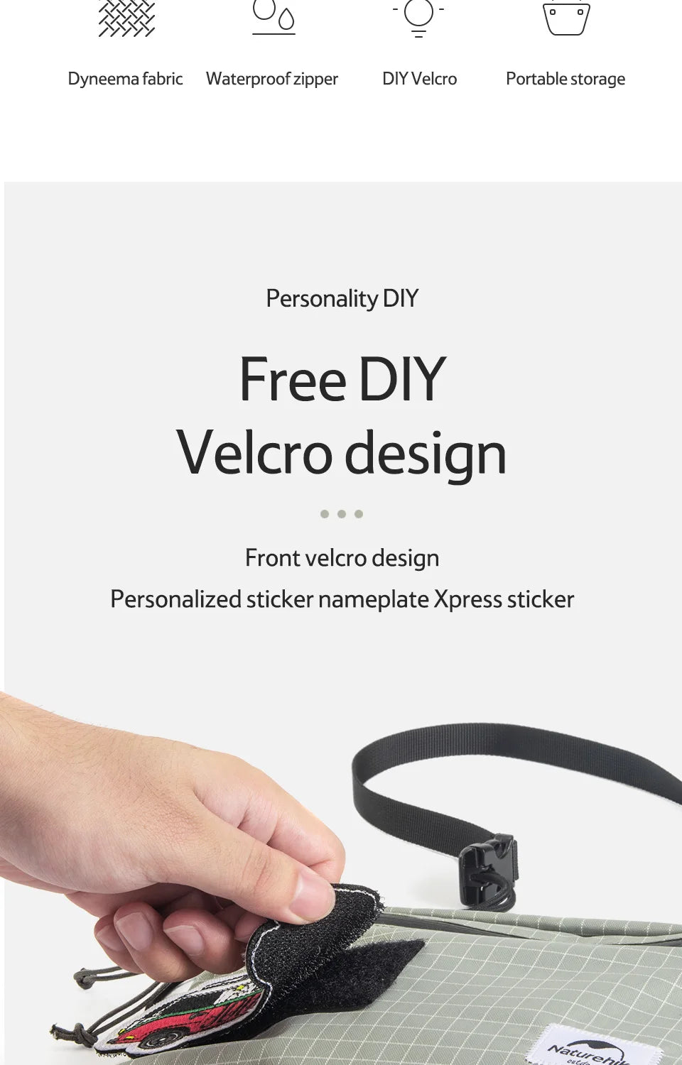 Naturehike ZT-12 3L Portable Chest Pack Casual Shoulder Satchel Small Travel Mini Large Capacity Outdoor Cycling Crossbody Bag - Clikcy