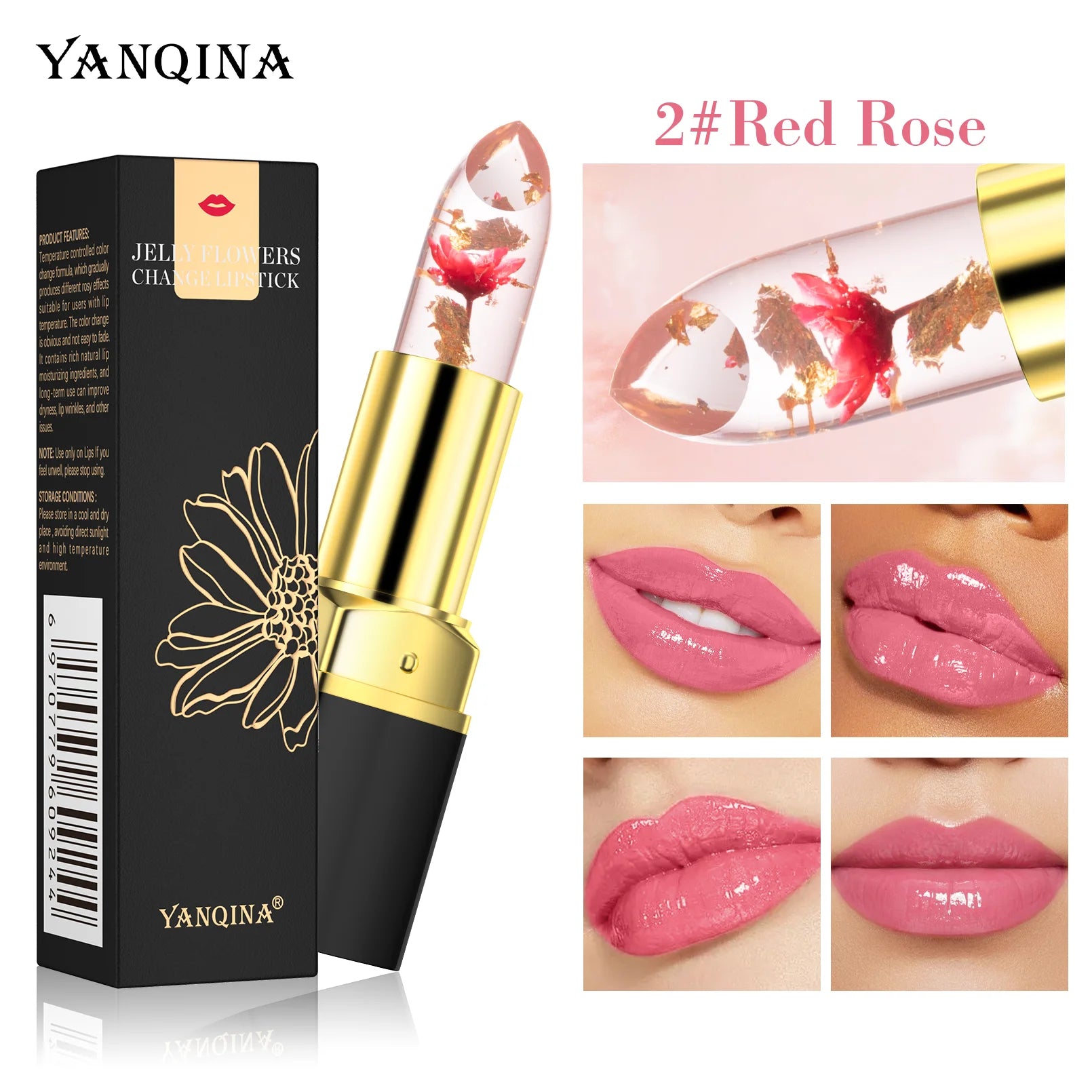 1PC Color Changing Lipstick Long Lasting  Jelly Lipsticks Lip Balm Moisturizing Makeup Lip Plumper Lip Tint Cosmetics For Women - Clikcy