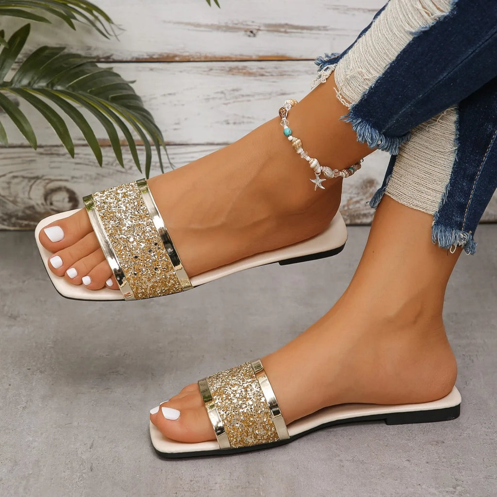 2024 New Designer Casual Flat Fashion Shoes Women Elegant Slip on Walking Slippers Lightweight Comfortable Shoes Slides Women - Clikcy