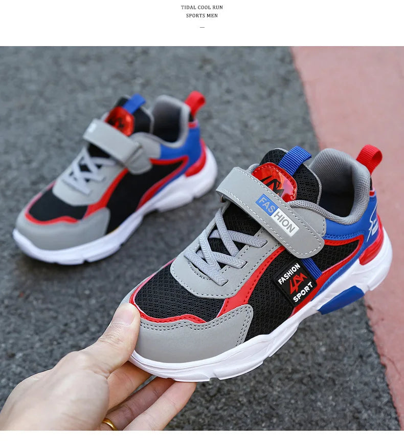 Kids' Sneakers Children Casual Sports Shoes for Boys Breathable Summer Mesh Kids Hook&Loop Students Girls School Running Shoes - Clikcy