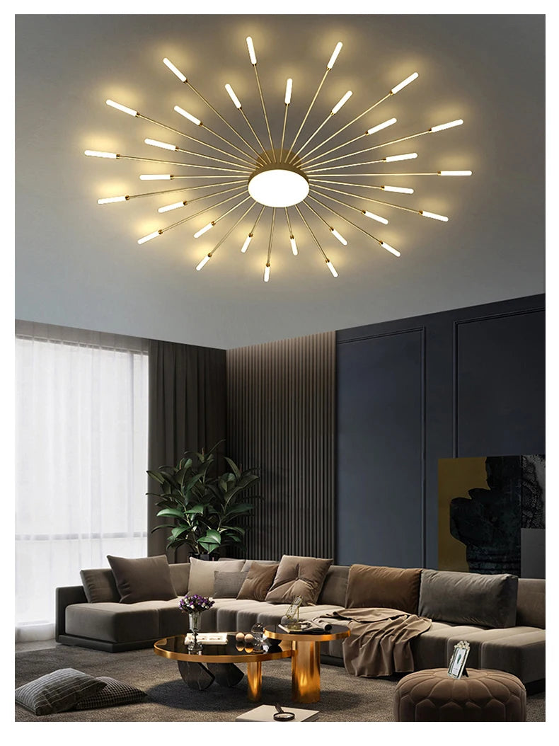 Modern Creativity Fireworks Led Ceiling Lights Living Dining Room Ceiling Chandeliers Lighting Bedroom Luster Lamps Luminaire - Clikcy