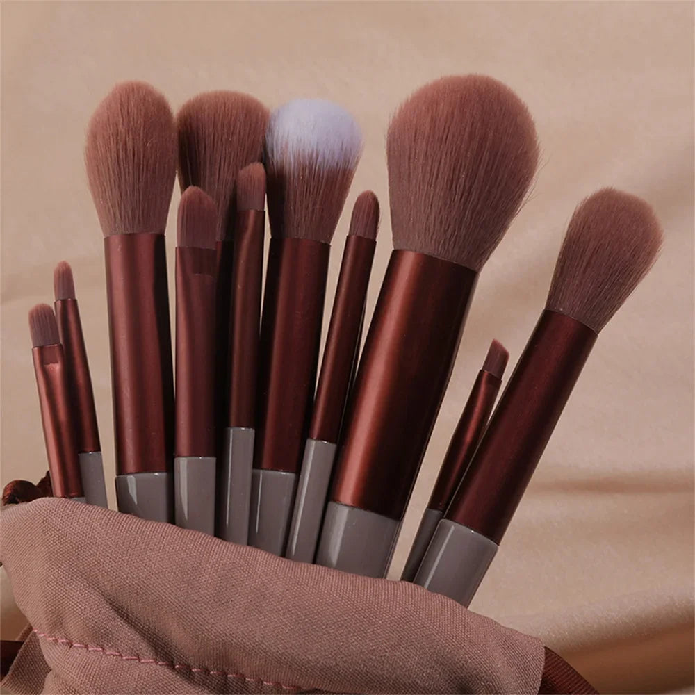 13Pcs Professional Makeup Brushes Set Soft Fluffy for Foundation Blush Powder Eyeshadow Kabuki Blending Makeup Brush Beauty Tool - Clikcy