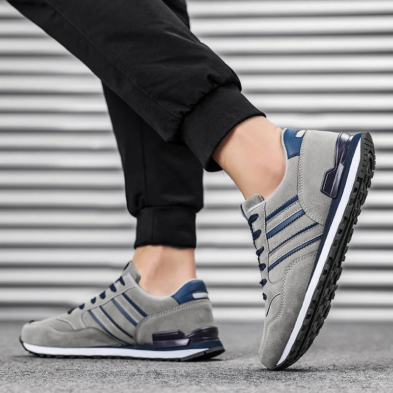 Artificial Leather Men Causal Shoes Male Spring Men Casual Light Shoes Sneakers Lac-up Flats Breathable Outdoors Sapato - Clikcy