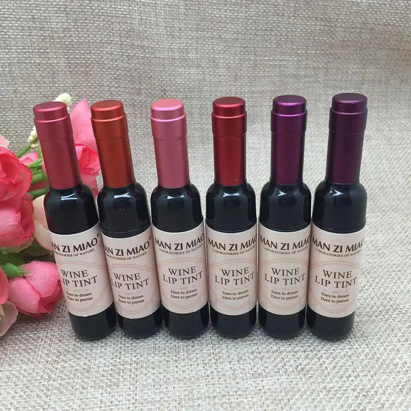 2023 Lipstick Lipgloss Waterproof Long Lasting Lovely Tint Wine Bottle Shape Lip For Women Makeup Gloss Red Sexy Cosmetic - Clikcy