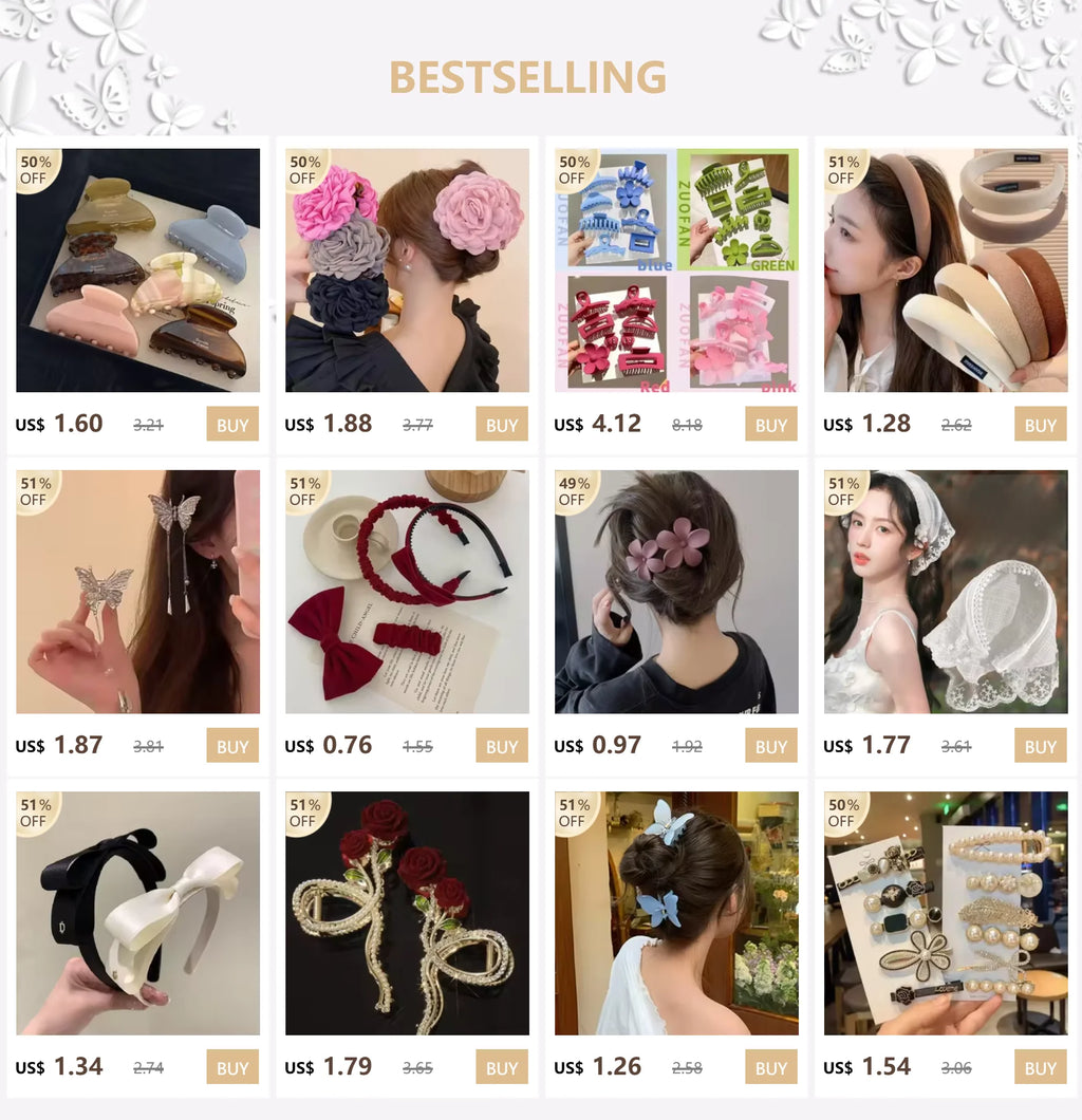 2024 Summer French Elegant Rose Hairpin Temperament Retro Hair Claw Women Hair Accessories High Ponytail Hair Clips - Clikcy