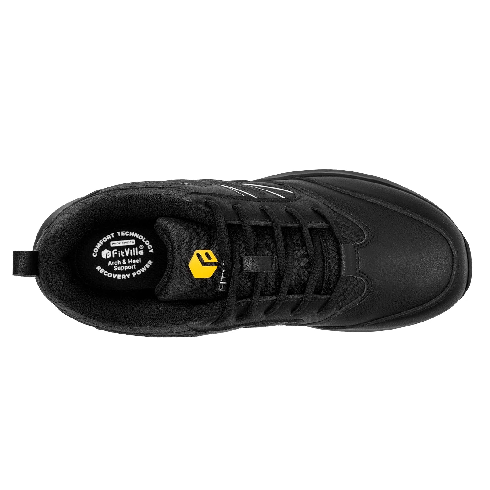 FitVille Men'S Widened Hiking Waterproof Outdoor Work Hiking Shoes With Arch Support To Relieve Heel Pain Lightweight Non-Slip - Clikcy