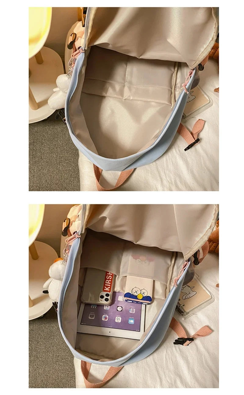 Daily Fashion Mochilas Korean School Backpack for College Students Bagpack Kpop Bookbag Teenager Casual Schoolbags Sac A Dos - Clikcy