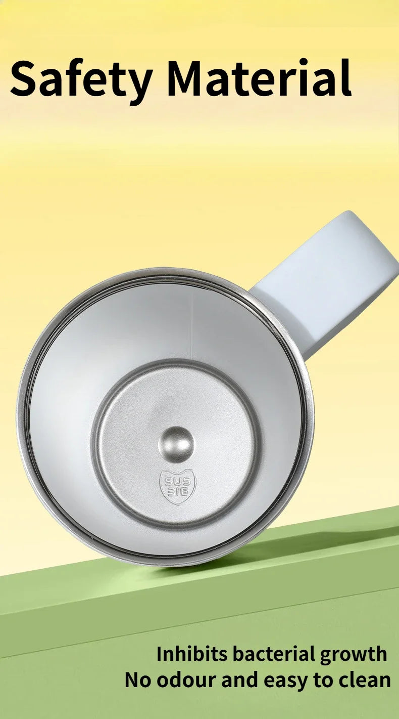 24oz Portability Tumbler with Handle Straw Lid Large Volume Stainless Steel Vacuum Insulated Cup Keep Cold Travel Mug - Clikcy