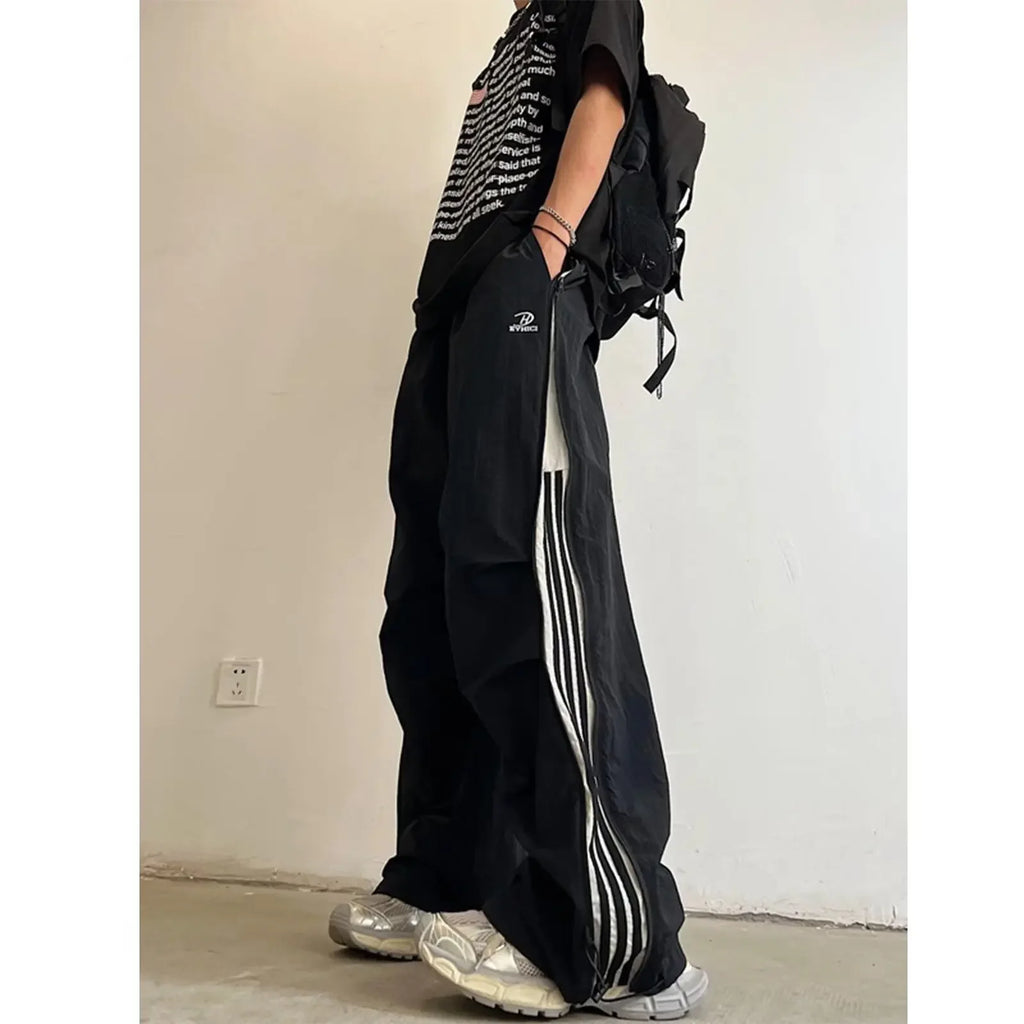 Loose Fit Men's Jeans Thin Quick Dry Straight Leg Casual Long Pants Summer New Style American High Street Trend Brand - Clikcy