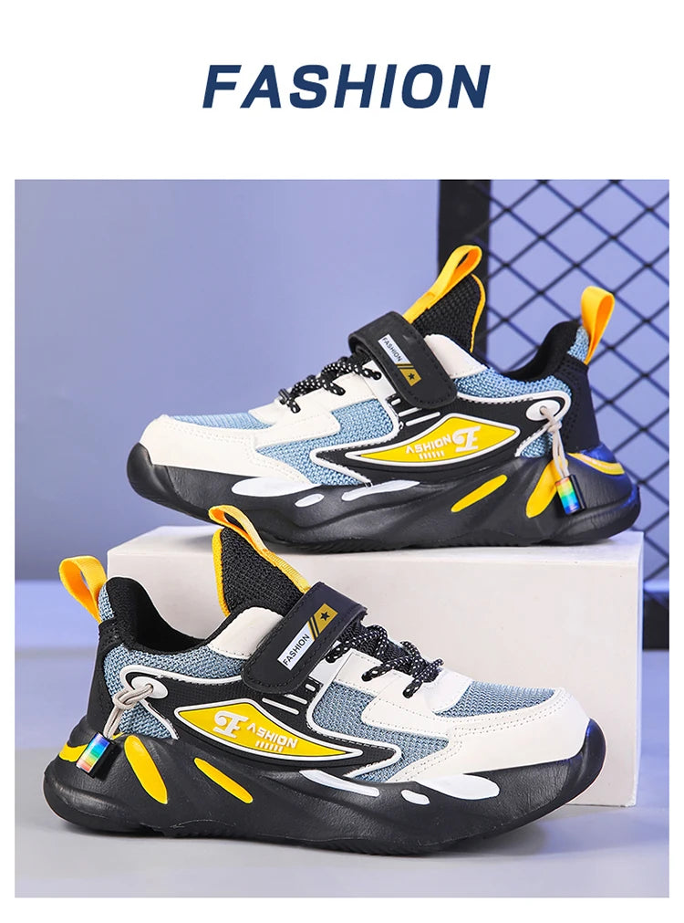 Kids' Sneakers Children Casual Sports Shoes for Boys Breathable Summer Mesh Kids Hook&Loop Students Girls School Running Shoes - Clikcy