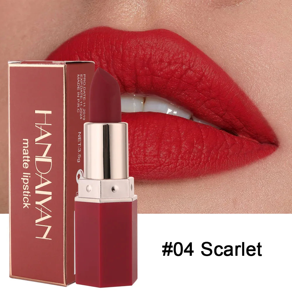 Nude Matte Lipstick Velvet Lipsticks Waterproof Long Lasting Non-stick Cup Lip Stick Not Fading Sexy Red Pink Makeup Cosmetics - Clikcy