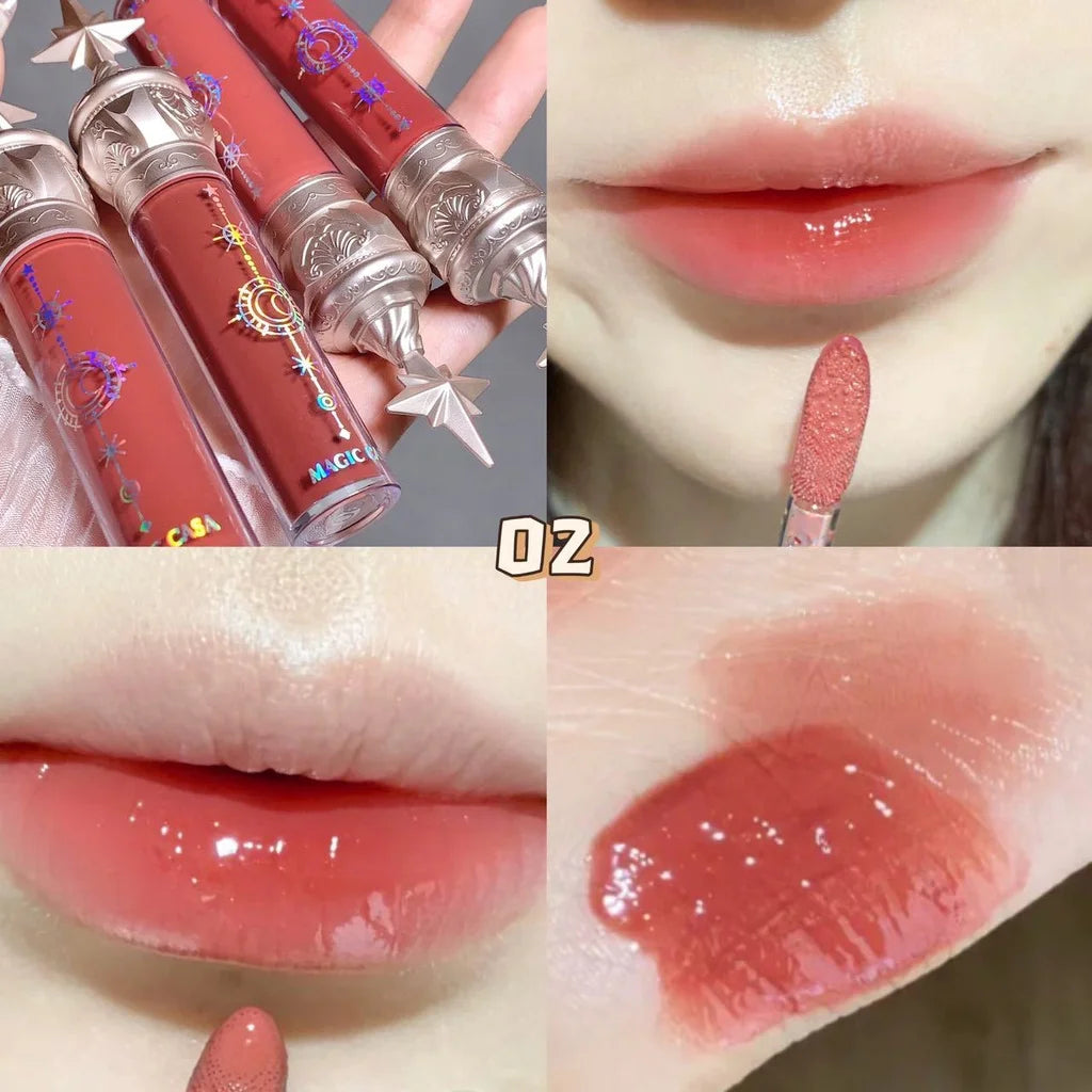 2024 New Moisturizing Lip stain Mirror Lip Gloss Set Glass Glow Matte Lip tint Lipstick Star Cosmetics - Clikcy