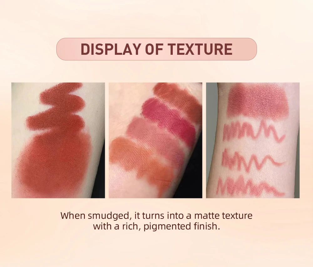 2023 New Matte Nude Lipstick Pen Long Lasting Lipliner Lip Pencil Waterproof Lip Liner Contour Sexy Red Lip Makeup Set For Women - Clikcy