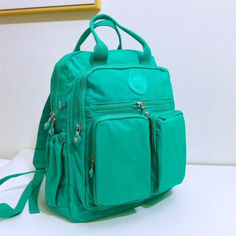 Large Capacity Backpack for Women Multi-pockets Nylon Women's Bag Causal Waterproof School Bags Laptop Backpack Stylish Backpack - Clikcy