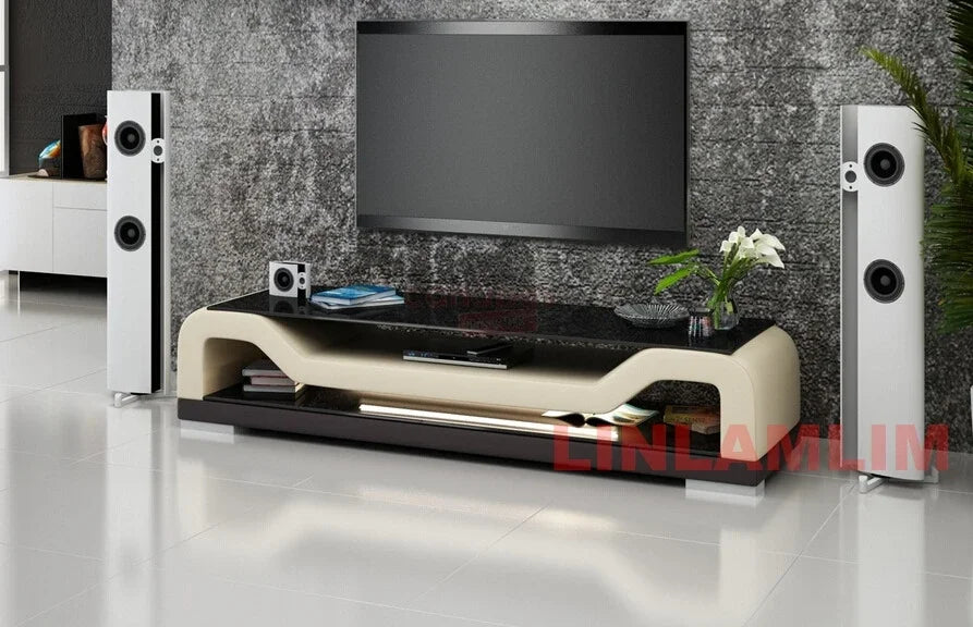 Modern LED Lighted Sofa Set with Recliner, Adjustable Headrest & Console | Luxury Leather Sectional Couch | Futuristic Furniture - Clikcy