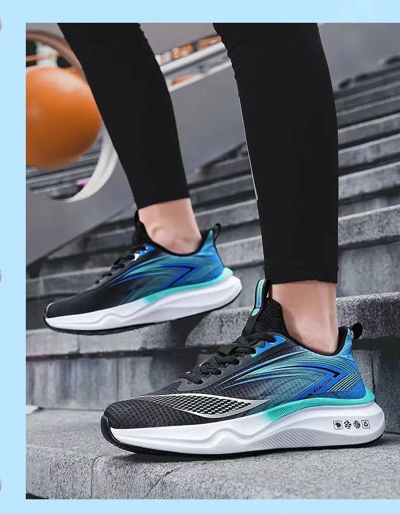 Men's Sports Shoes Men's Soft-soled Running Shoes Mens Trendy, Comfortable and Casual Shoe Mens Mesh Breathable Sports Shoe - Clikcy