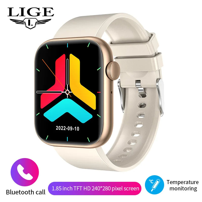 LIGE New Smart Watch 2025 Wireless Charging Smartwatch Bluetooth Calls Men Women Smartwatches Fitness Bracelet Custom Watch Face - Clikcy