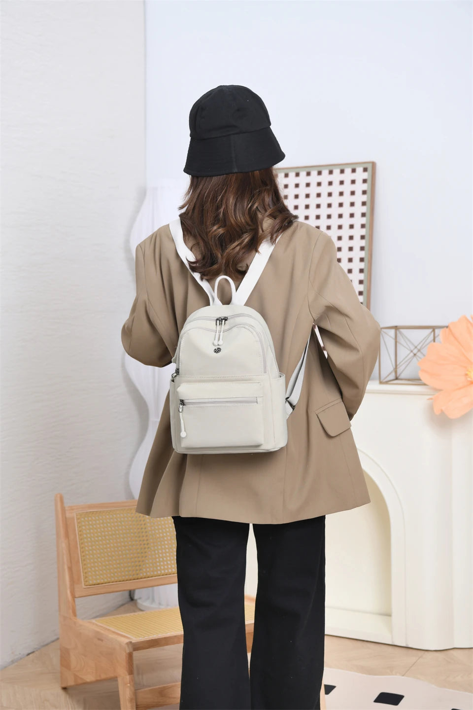 Casual Multi Pockets Backpacks for Women Waterproof Nylon Daypack Women Lightweight Back Pack Ladies Large Capacity Travel Bags - Clikcy