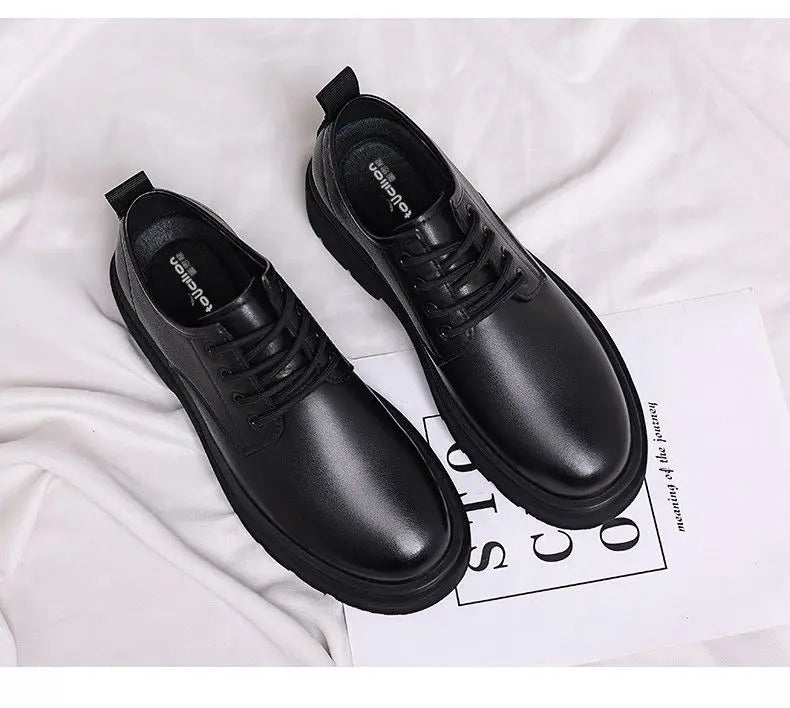 Leather Casual Round Toe Social Shoe Male Black Men's Formal Shoes Business Cheap Clearance Liquidation Clothing 2024 Trend 39