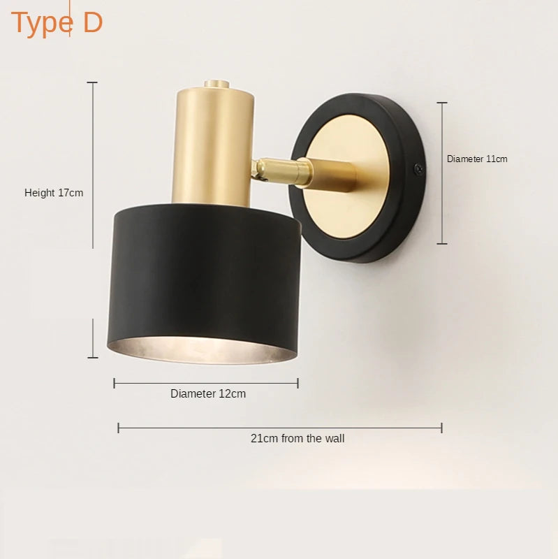 LED Wall Lamp for Bedroom Bedside Lamp Modern Lighting Mirror Front Lamp Living Dining Room Kitchen Sofa Background Wall Lights - Clikcy