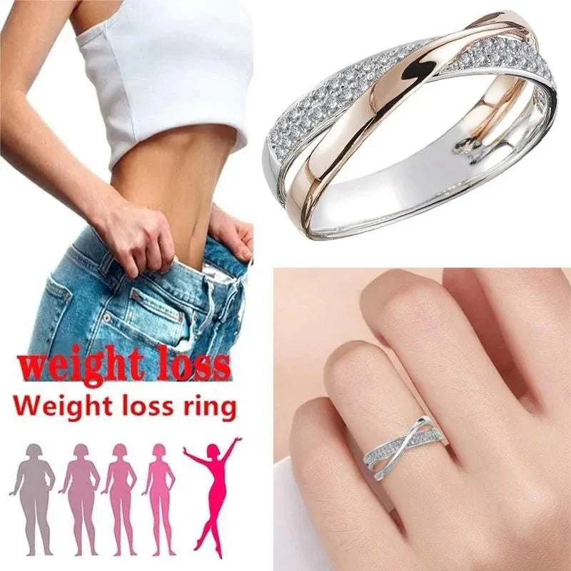 Luxury Designer Jewelry Rings for Women Magnetic Weight Loss Ring Health Fitness Fat Burning Gold Ring Wholesale Items Anillos - Clikcy