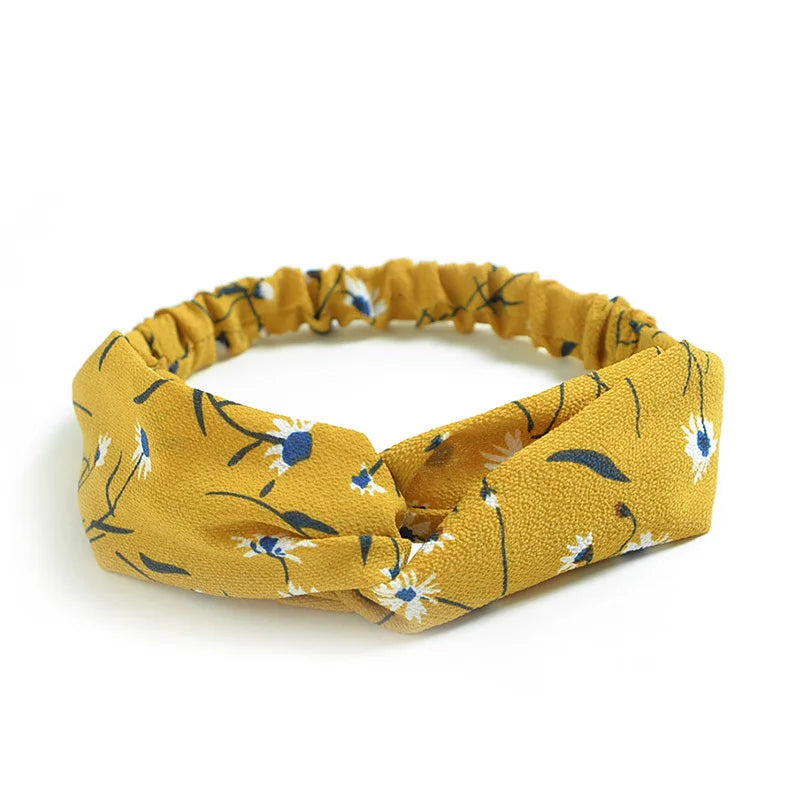 2024 Fashion Women Girls Bohemian Hair Bands Print Headbands Vintage Cross Turban Bandage Bandanas HairBands Hair Accessories