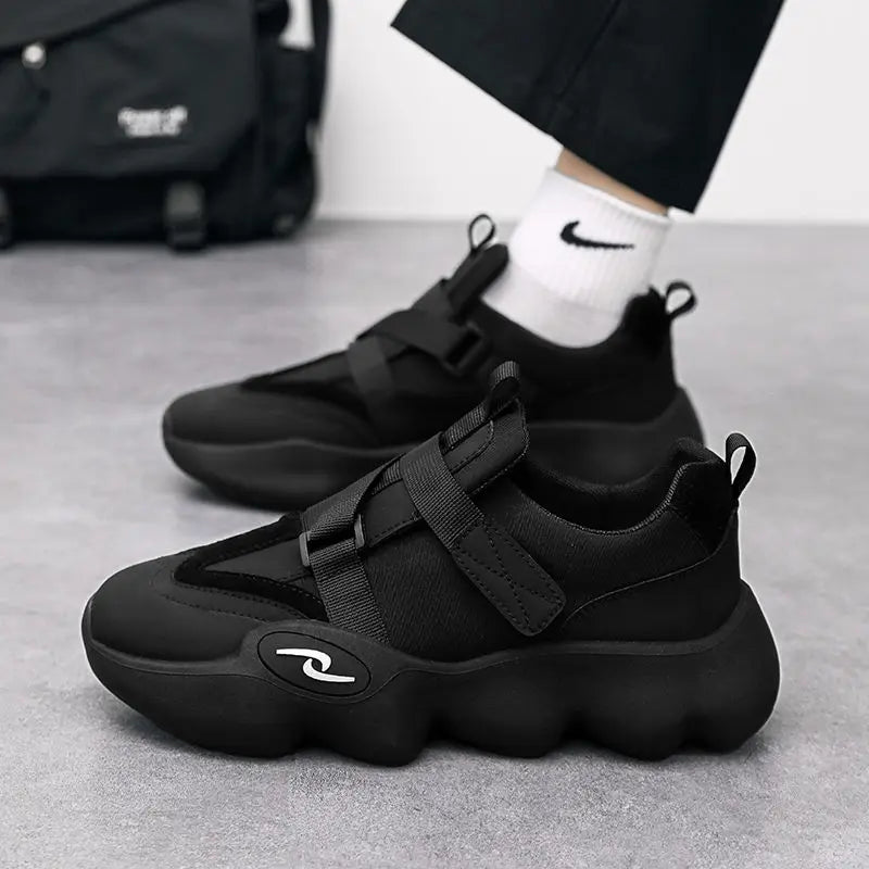 Summer Cool Man Shoes 2024 New Fashion Black Platform Sneakers Chunky Shoes Casual Y2k Trainers for Men
