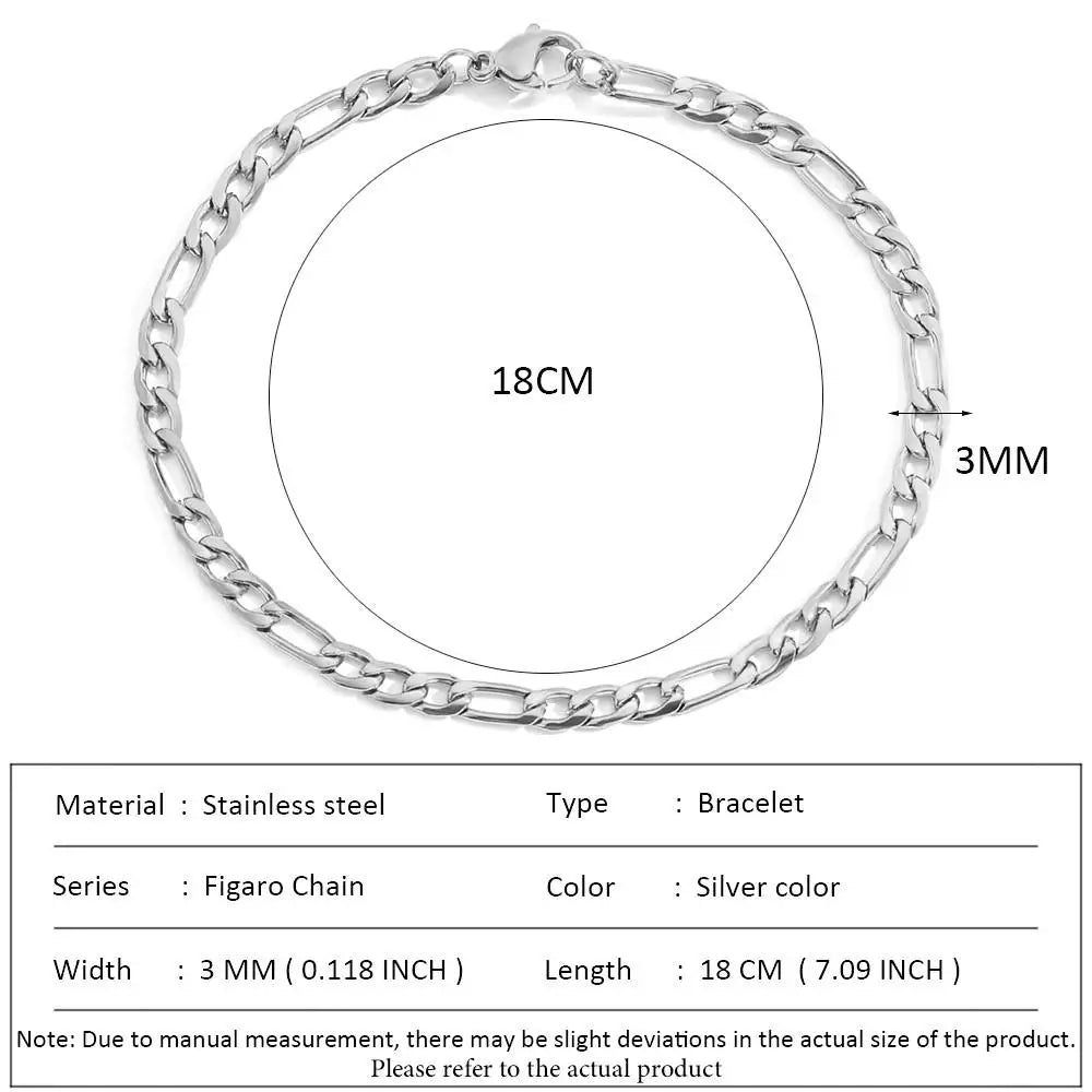 SUNIBI Classic Snake Chain Bracelets for Women Trend  Fashion Stainless Steel Cuban Chain Bracelet Trendy Woman Gifts Jewelry