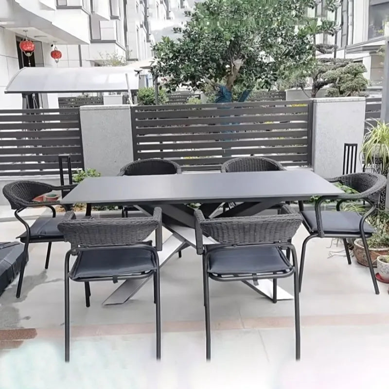 Outdoor Camping Garden Furniture Sets Lounge Rattan Dining Tables Chair Backyard Armchairs Sectional Salon De Jardin Furniture - Clikcy