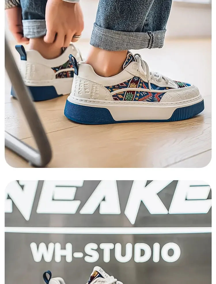 Men's Shoes 2025 New Trend Printed Fashion Shoes All Kinds of High Sense Board Shoes Daily Wear Street Casual Shoes - Clikcy