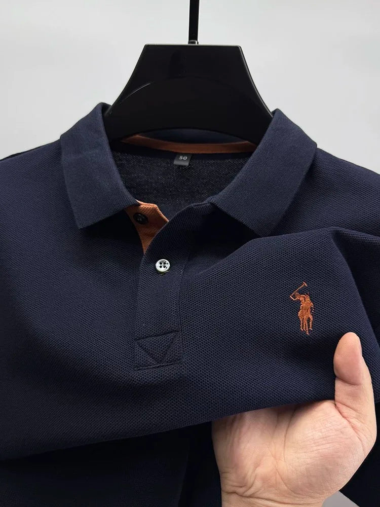 High end brand 100% cotton short sleeve polo shirt men's summer fashion designer new Paul pony embroidery casual golf T-shirt - Clikcy