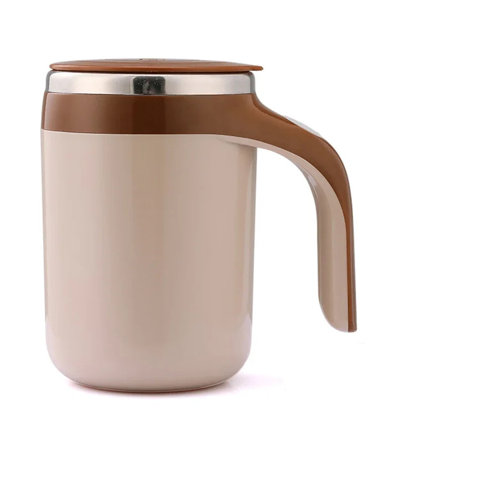 1pcs Automatic Self Stirring Magnetic Mug Stainless Steel Temperature Difference Coffee Mixing Cup Blender Mixer Thermal Cup