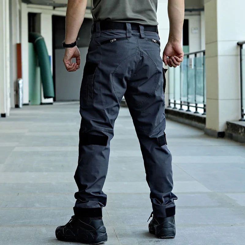 Wear-Resistant Outdoor Tactical Pants Mens Casual Cargo Trousers New Multi-pocket Waterproof Pant Work Hiking Training Trousers - Clikcy