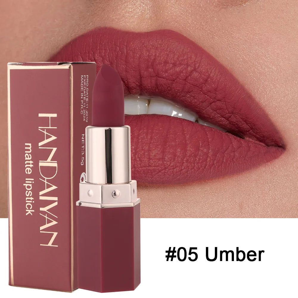Nude Matte Lipstick Velvet Lipsticks Waterproof Long Lasting Non-stick Cup Lip Stick Not Fading Sexy Red Pink Makeup Cosmetics - Clikcy