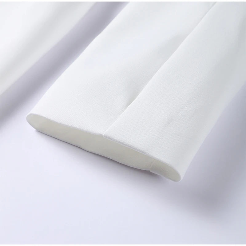 Urban Solid Blazer Skirt Set Women Slim O-neck Single Breasted Jacket Mini A-line Skirt 2025 Spring Elegant Lady Office Outfit - Clikcy