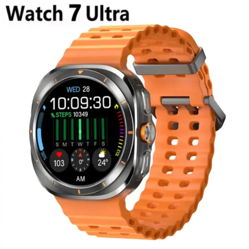 2025 Watch 7 Ultra 47mm Smart Watch IP68 Waterproof Bluetooth Call Compass Smartwatch for Men Women 1.43" AMOLED Screen SpO2 - Clikcy