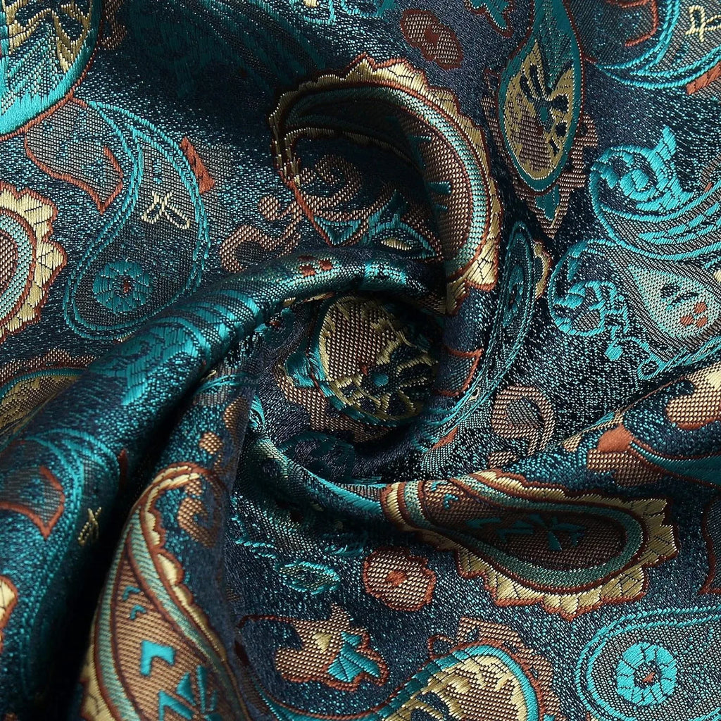 100% Silk Necktie Paisley Floral Mens Tie Top Quality Business Tie Pocket Square Tie Clip Cufflinks Set Classic For Men Gift Box - Clikcy