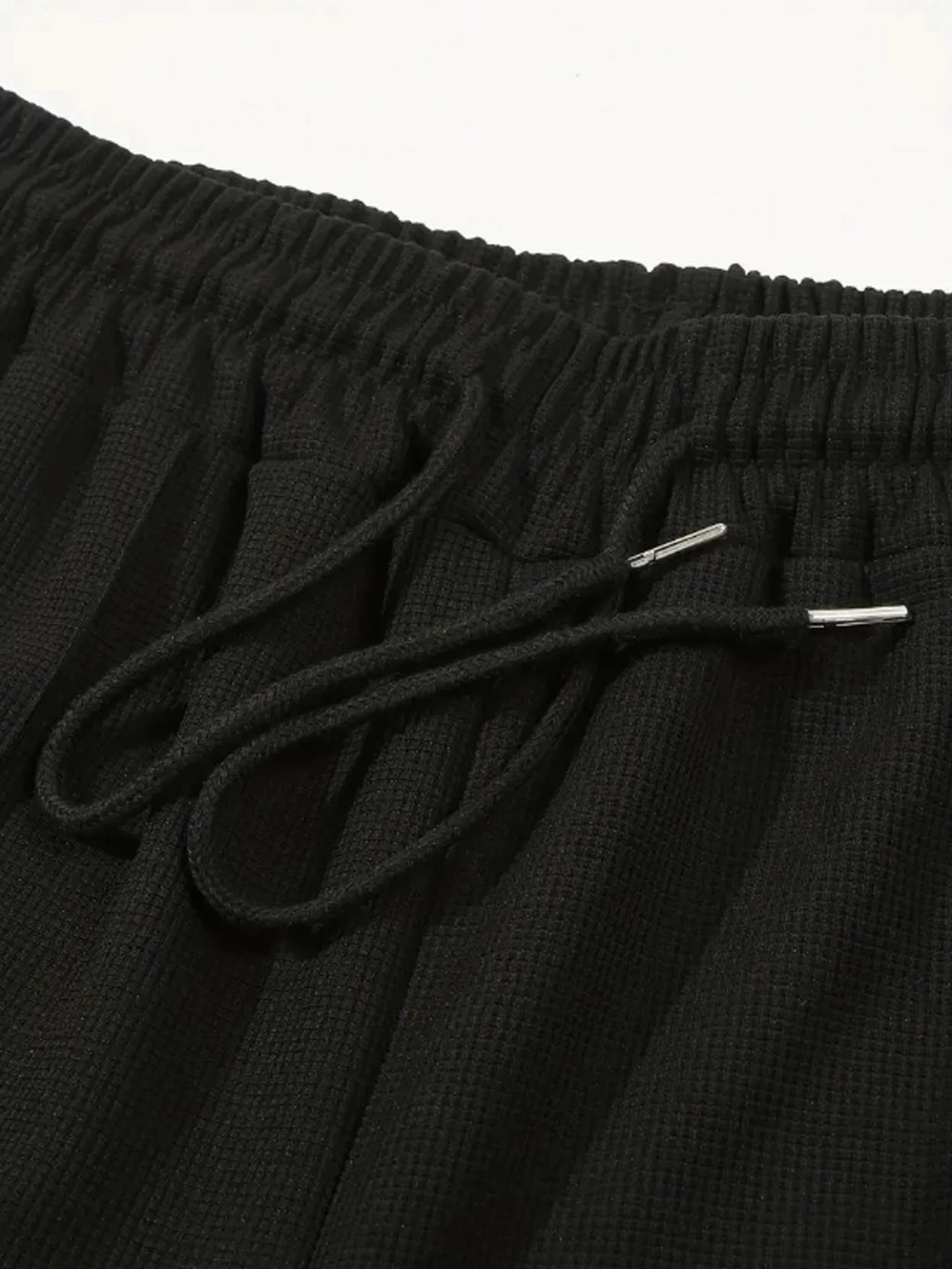 Mens Stylish Waffle Pants - Casual Sports, Slim Fit with Adjustable Drawstring, Secure Pockets for All Seasons - Perfect Outdoor - Clikcy