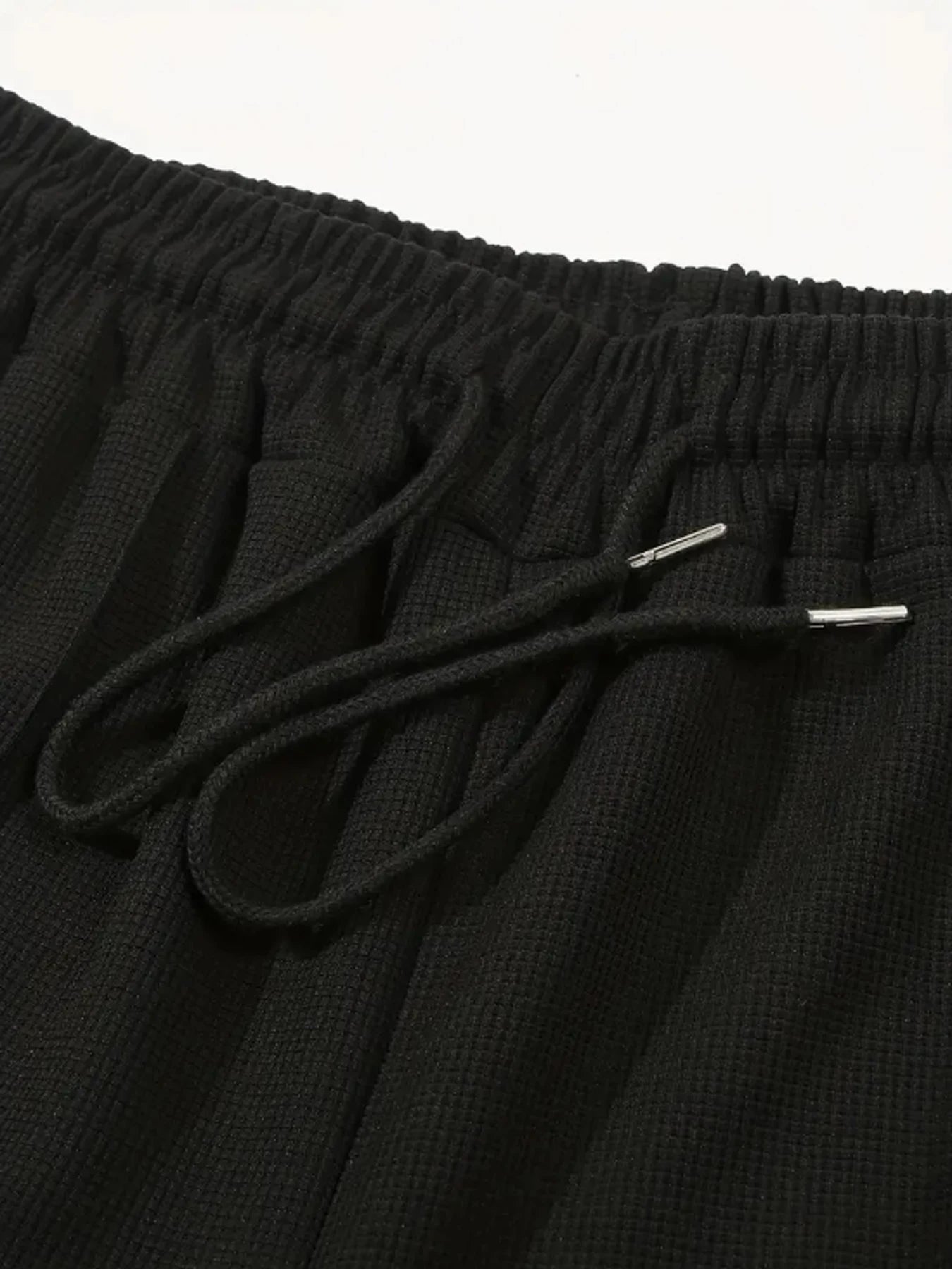 Mens Stylish Waffle Pants - Casual Sports, Slim Fit with Adjustable Drawstring, Secure Pockets for All Seasons - Perfect Outdoor - Clikcy