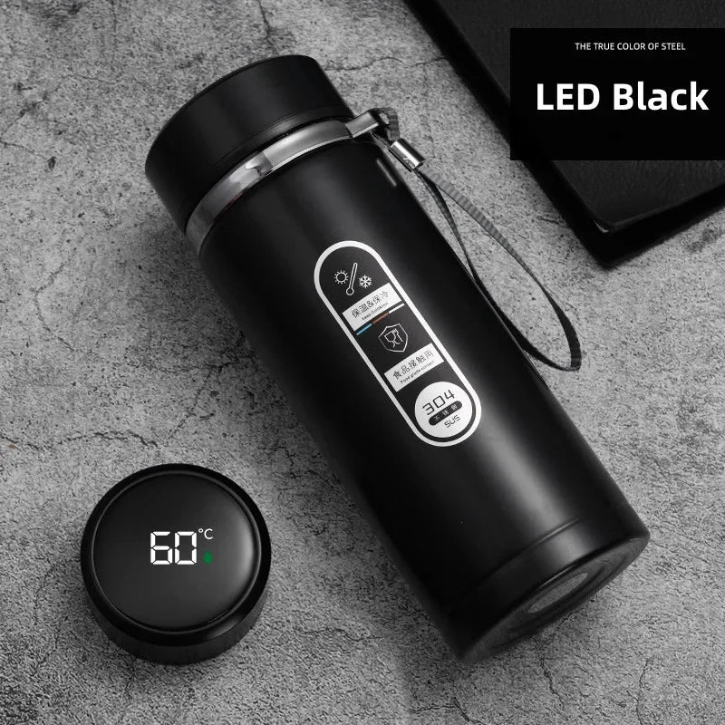 500ML-1Liter Stainless Steel Thermos Bottle with LED Temperature Display Sus304 Tea Water Bottle Vacuum Flask Portable Cups - Clikcy