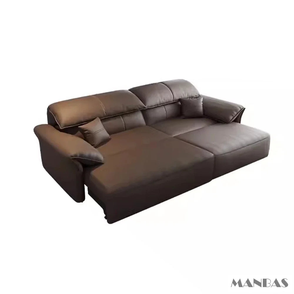 Linlamlim Electric Sofa Convertible for Cinema Living Room | Genuine Leather Electric Multifunction Sofa Bed | Folding Sofa Beds - Clikcy