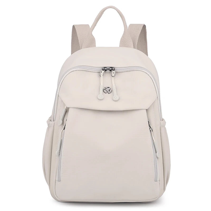 New High Quality Nylon Women Back Pack Solid Color Waterproof Travel Backpack Casual School Bags Girls Shoulder Bag Sac A Dos