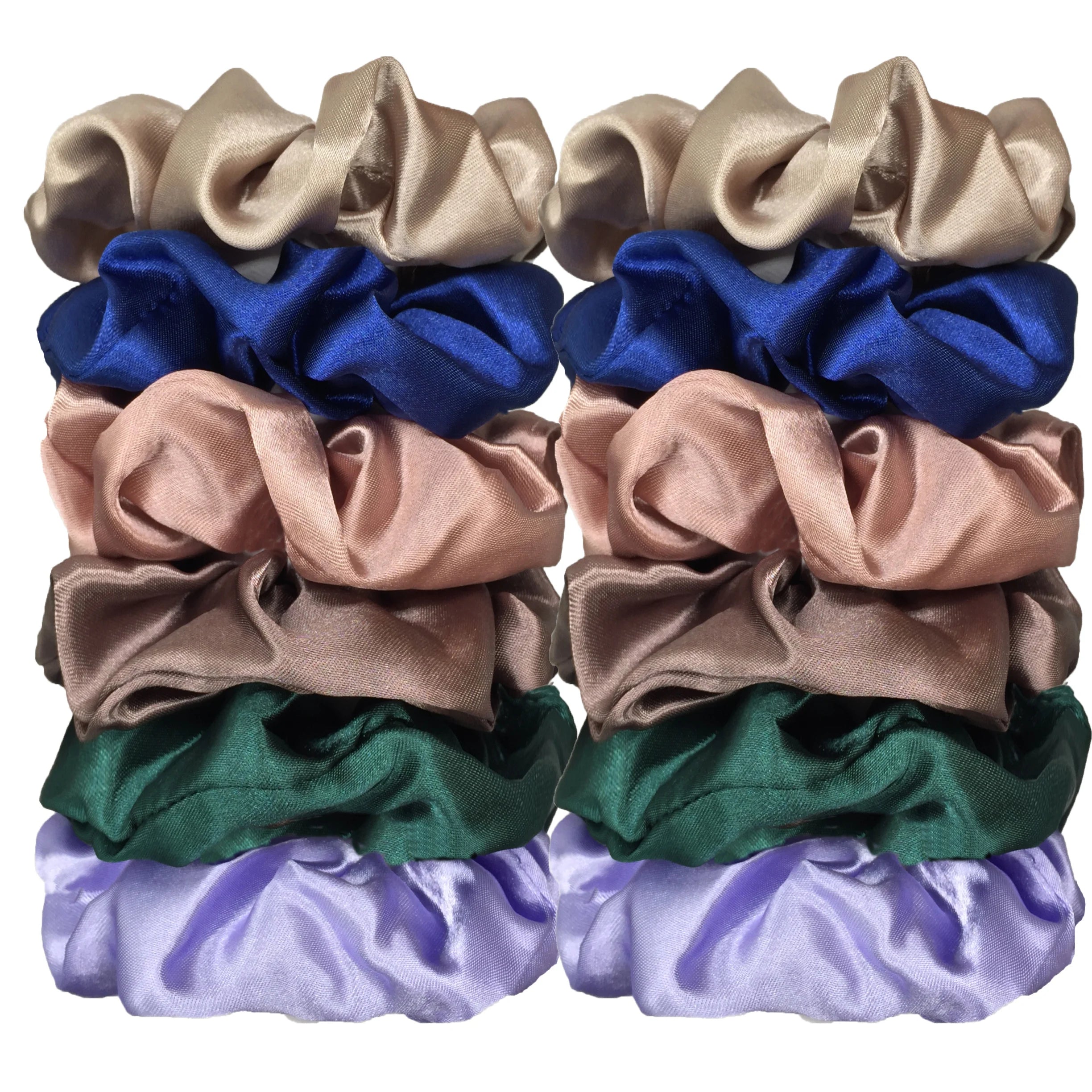 12PCS Soft fashion Satin Colorful Intestine Hair Band Hair Accessories hair scrunchies Headwear For Ponytail Cute Causal Women - Clikcy